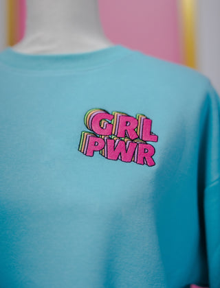 Sweatshirt - GRL PWR - Turquoise