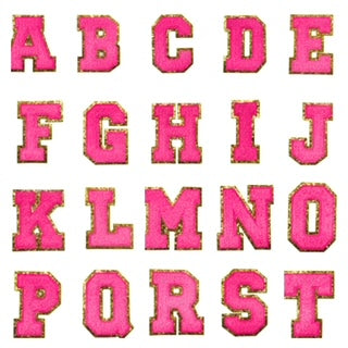 3" Sticky Back Alphabet Hot Pink "A-Z 26 Letters per Pack" $30 ($100 minimum on patches)